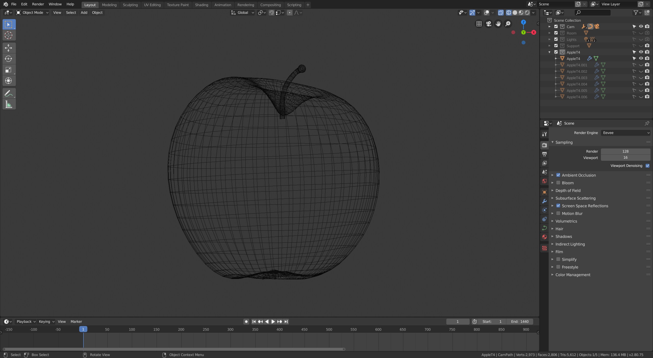 Red/Yellow Apple (textured) for Eevee and Cycles preview image 4